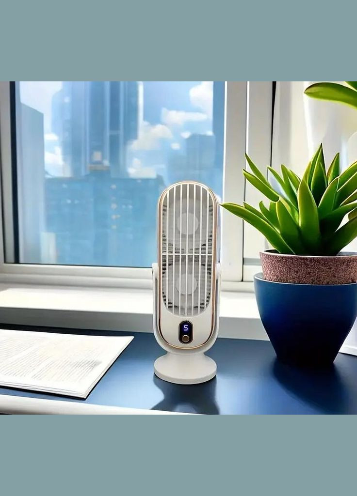 Настільний колонний вентилятор ZB20PROB білий 26см від USB No Brand (317969515)