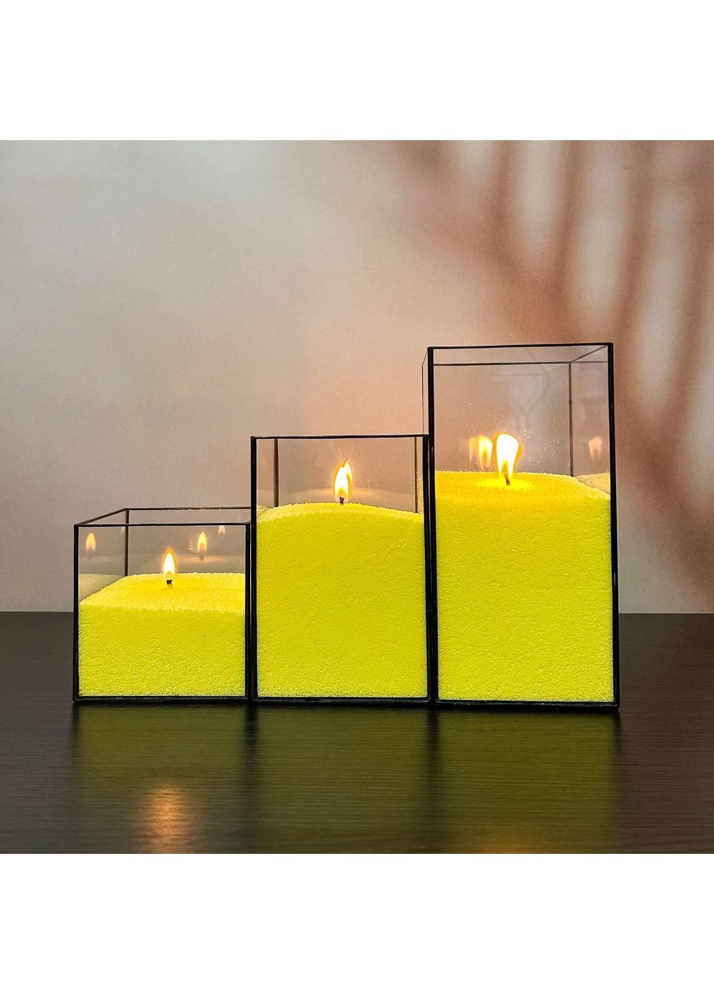 Насипні свічки комплект No13 (3 свічки 10,15,20 см) Liliya Flowers (366026609)