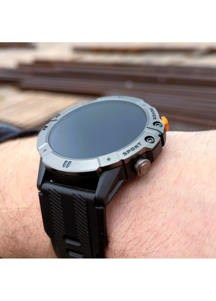 Чоловічий металевий смарт годинник Smart Watch Global Watch, чорний No Brand (349454393)