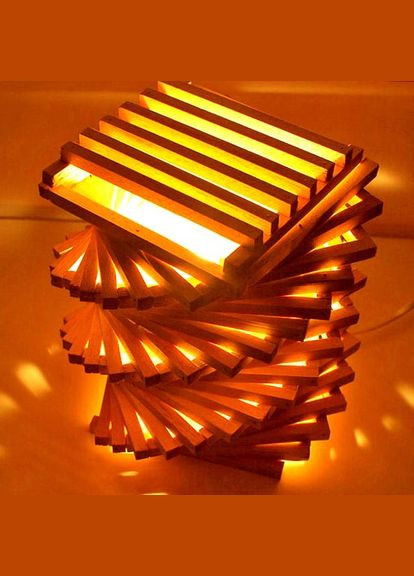 Светильник настольный из дерева Лисвил карри (НСС-001703) No Brand (328415224)