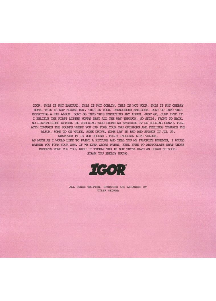 Вінілова пластинка Tyler, The Creator — Igor Sony Music Entertainment (365721011)