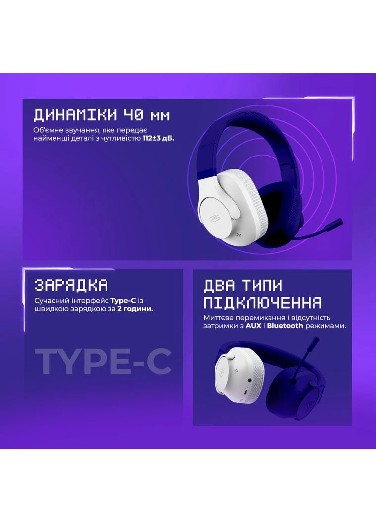 Навушники ігрові Bliss APP White Proove (374862587)