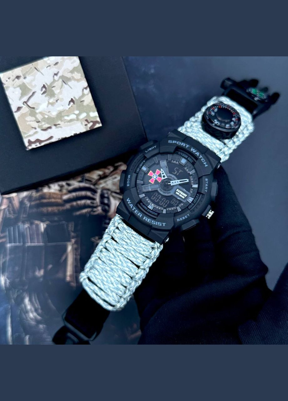 005BKSU ВСУ Черные Паракордовый ремешок ACU + Коробка Patriot (341337268)