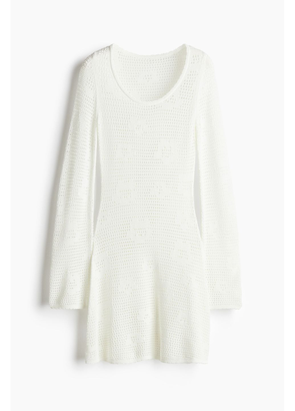 Молочна пляжна сукня кльош H&M однотонна