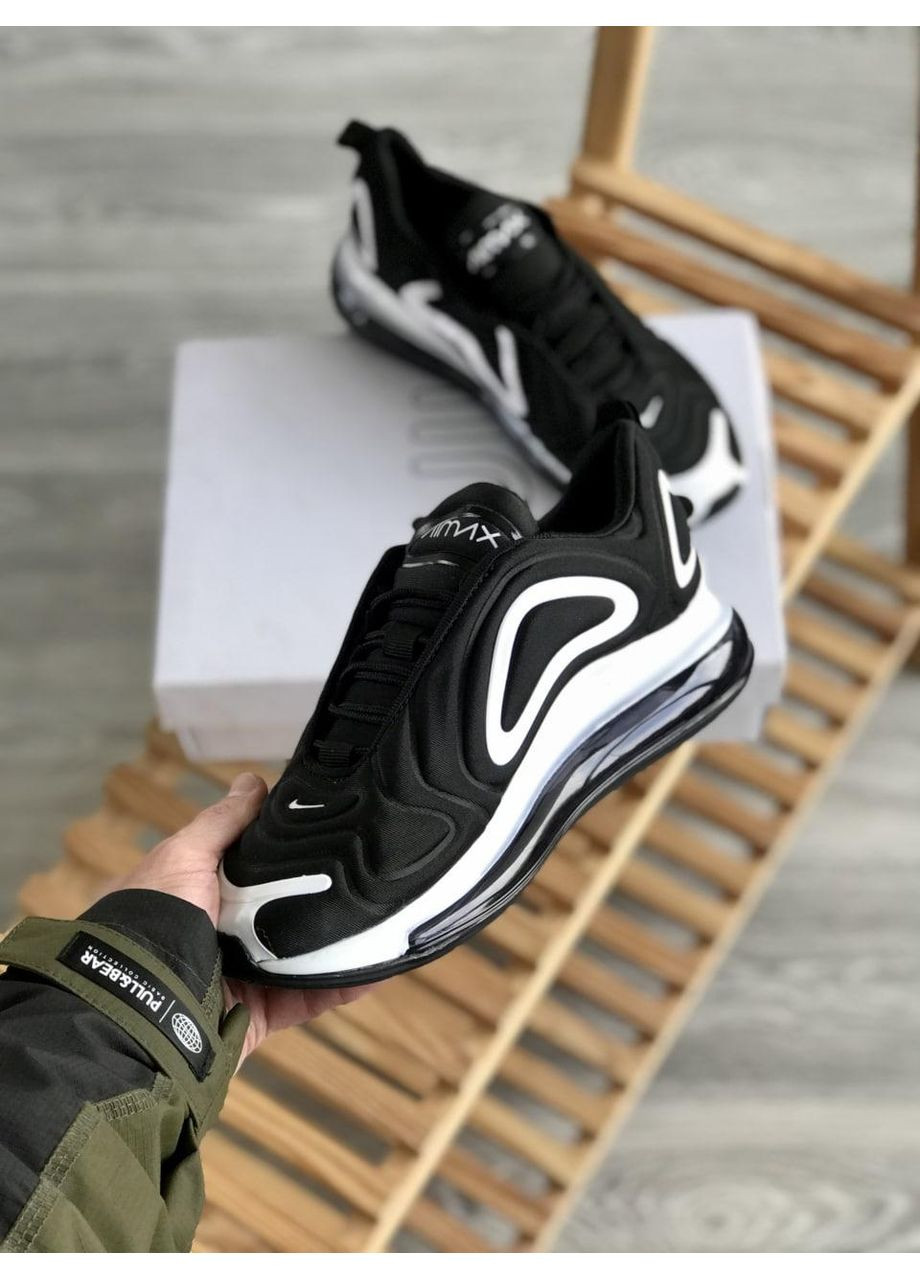 КРОССОВКИ ЖЕНСКИЕ NIKE AIR MAX 720 BLACK WHITE НАЙК АИР МАКС 720 No Brand чёрные демисезоны (368859793)