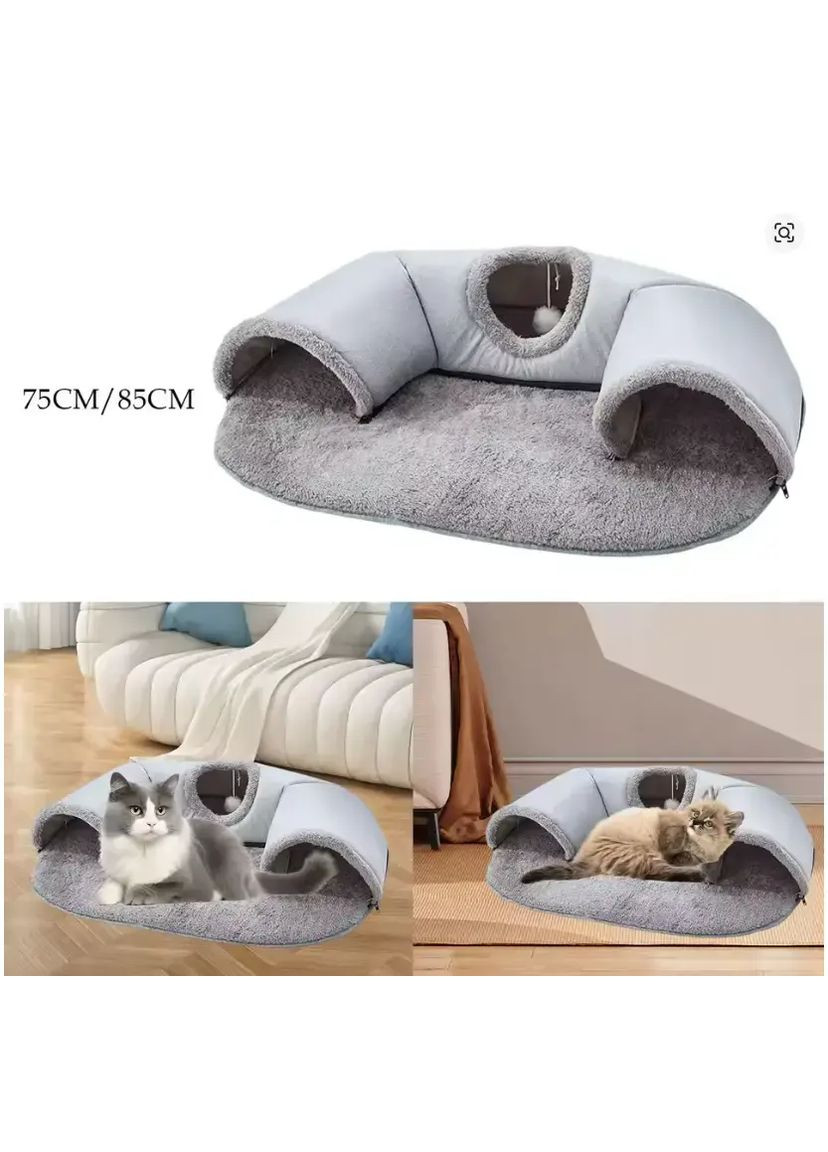 Ігровий тунельний килимок Інтерактивна іграшка ігровий будиночок 2 в 1 Cat Bed Hengda (363832923)