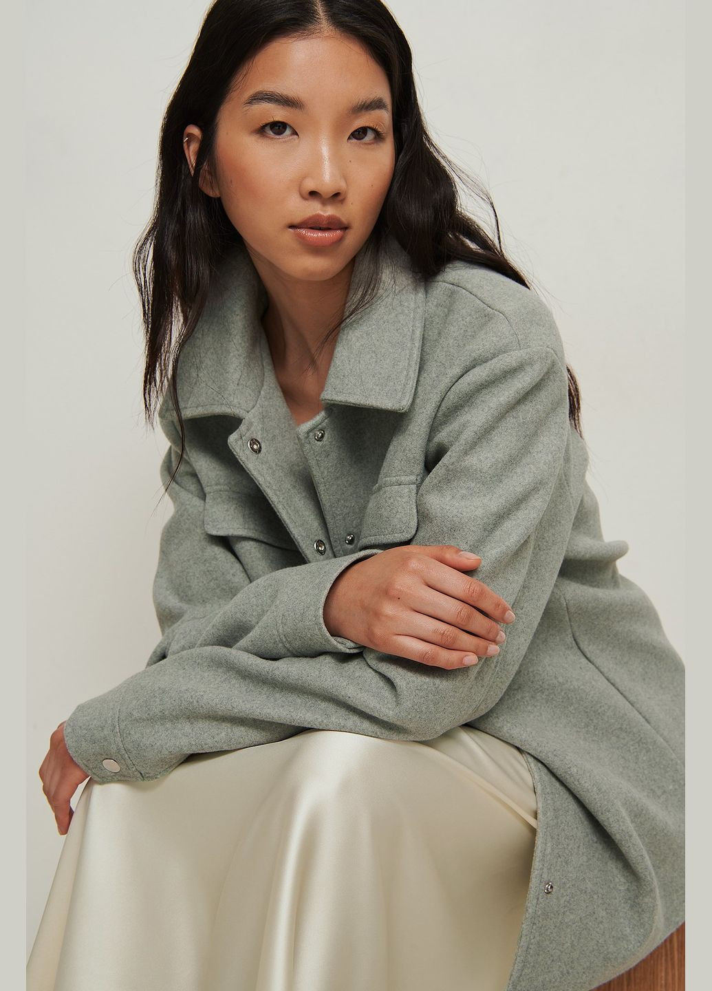 Куртка-сорочка,сірий, NA-KD (261483460)