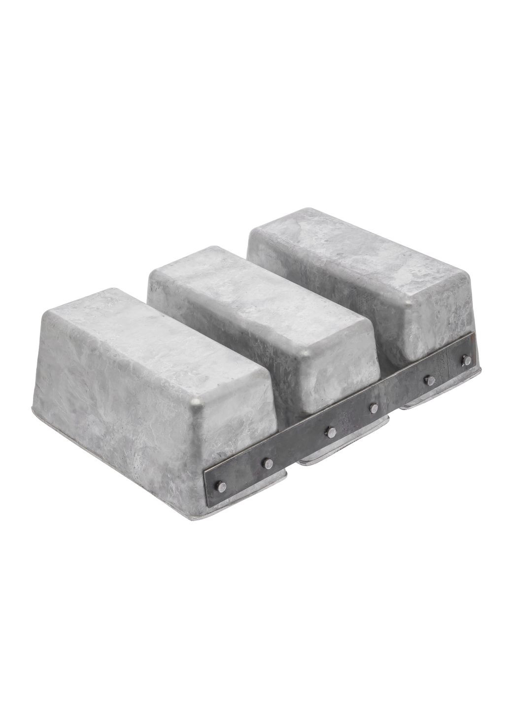 Форма потрійна хлібна для випікання маленьких буханців хліба і кексів Л12 алюміній 24.5х16.5х7.2 см Хлібпром (299793334)