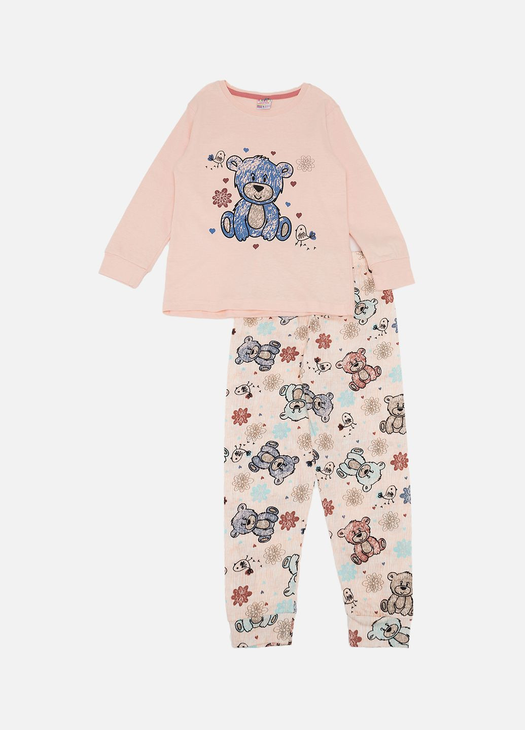 Персикова всесезон піжама для дівчинки колір персиковий цб-00258233 MINI NIGHT