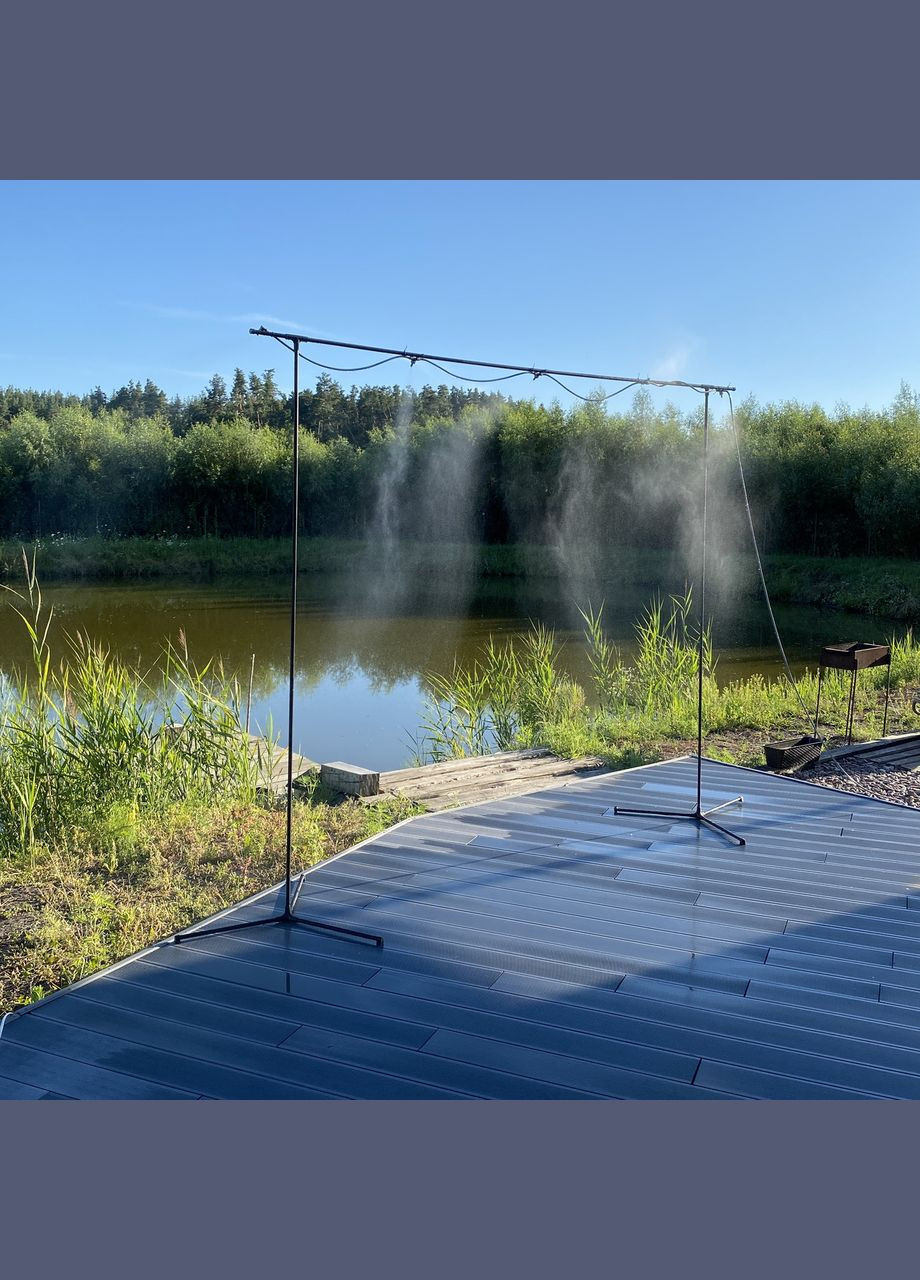 Туманоутворююча система з латунними форсунками на стійках Сім-Сім - літній освіжаючий портал - туманоутворювач для дачі, будинку Metaplant (300854263)