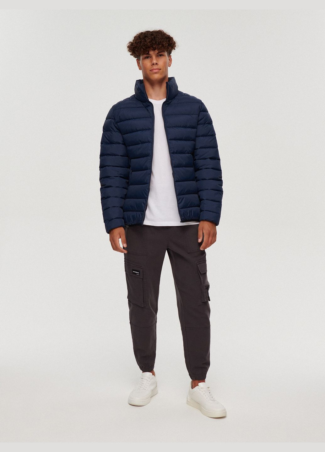 Синя демісезонна куртка чоловіча осіння дута синя House