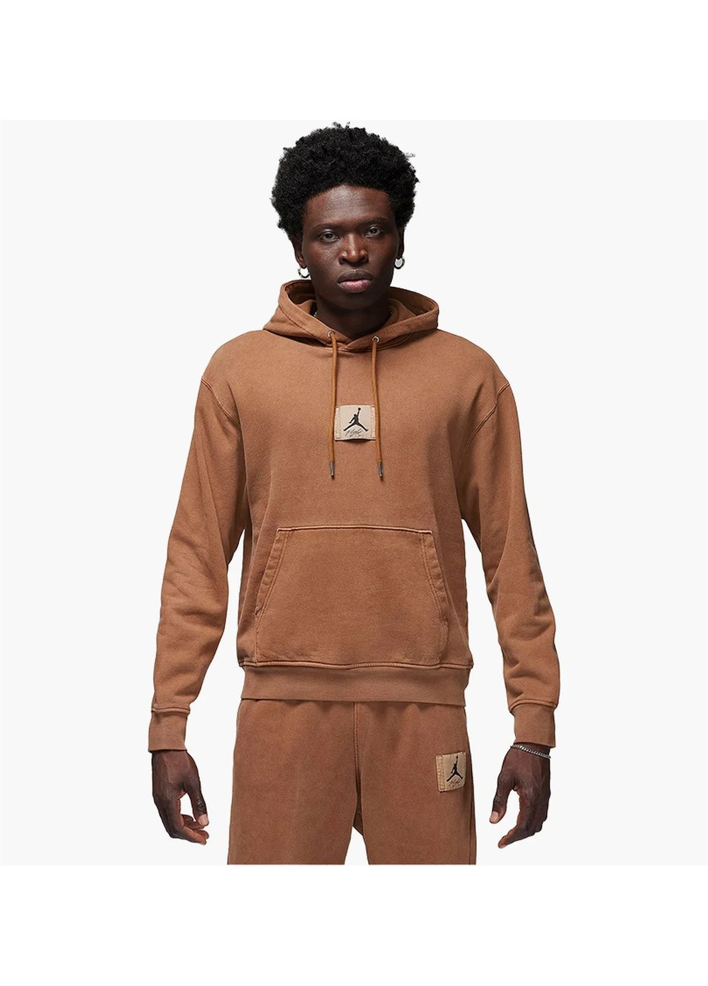 Худі чоловіче Essentials Statement Fleece Washed Pullover Hoodie Brown Air Jordan (364662554)