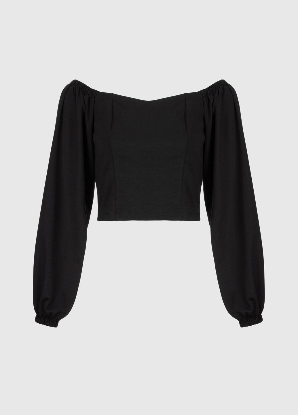 Чёрная блуза однотонная женская 2401 черный shop (2000990396587) On me