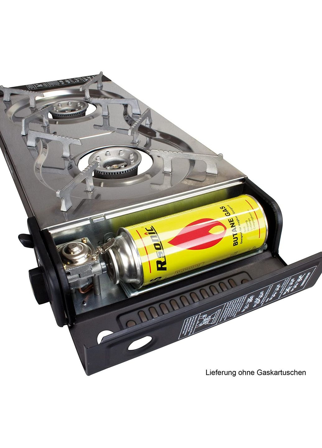 Туристическая плита газовая 2 конфорки в чемодане 2.3кВт 145мг/ч 4016 Черный No Brand (360921349)