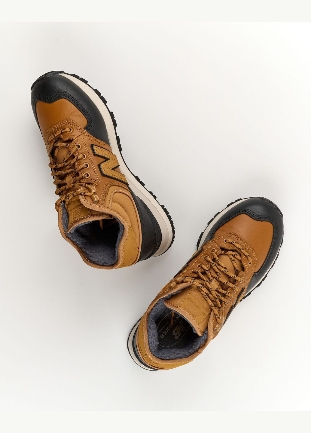 Коричневі всесезон кросівки черевики чоловічі 574н mh574xb1 зима шкіра хутро коричневі New Balance