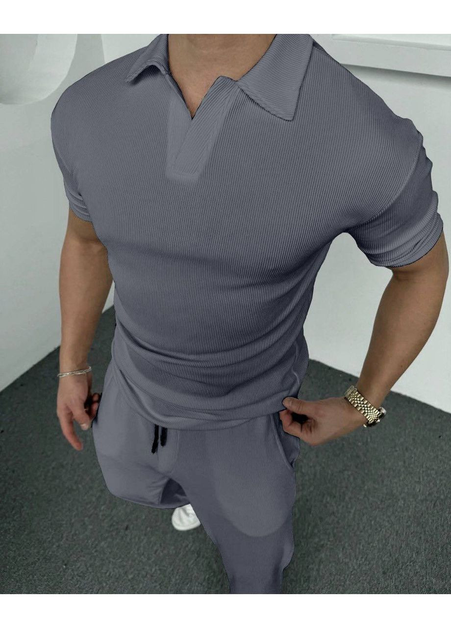 Графитовый демисезонный костюм DK/DL Мода без кордонів