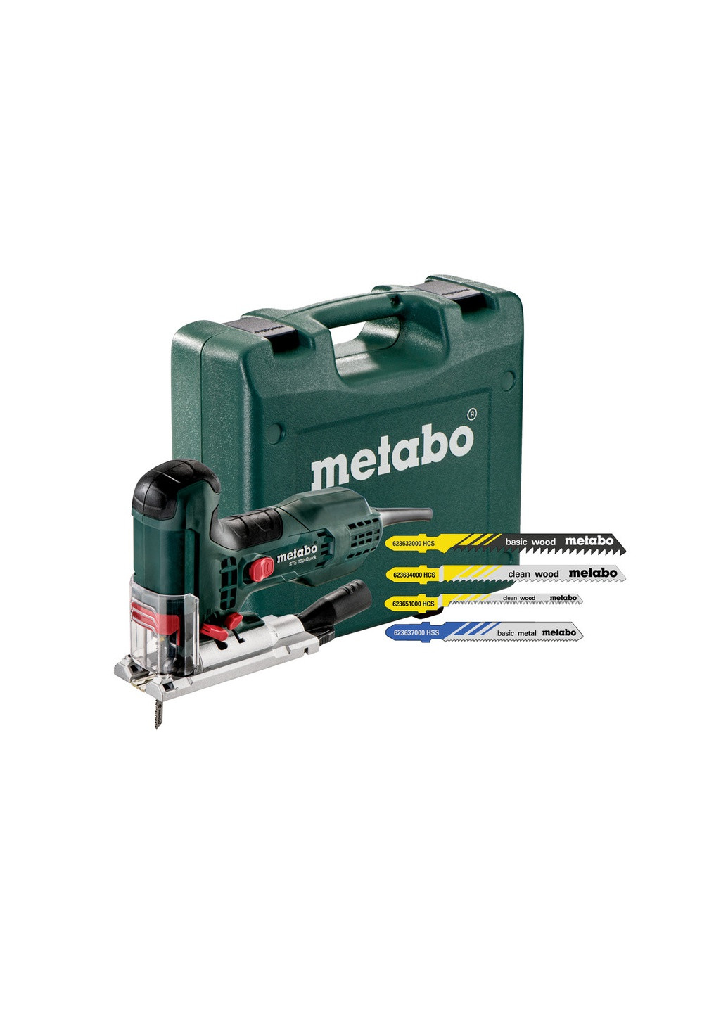 Електролобзик STE 100 Quick Set, 710 Вт, + 20 пилок в наборі (Кейс) 601100900 (5723) Metabo (295037189)