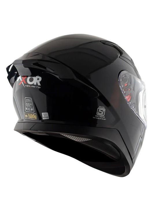 Мото шлем Apex SC Black черный Axor (356775632)