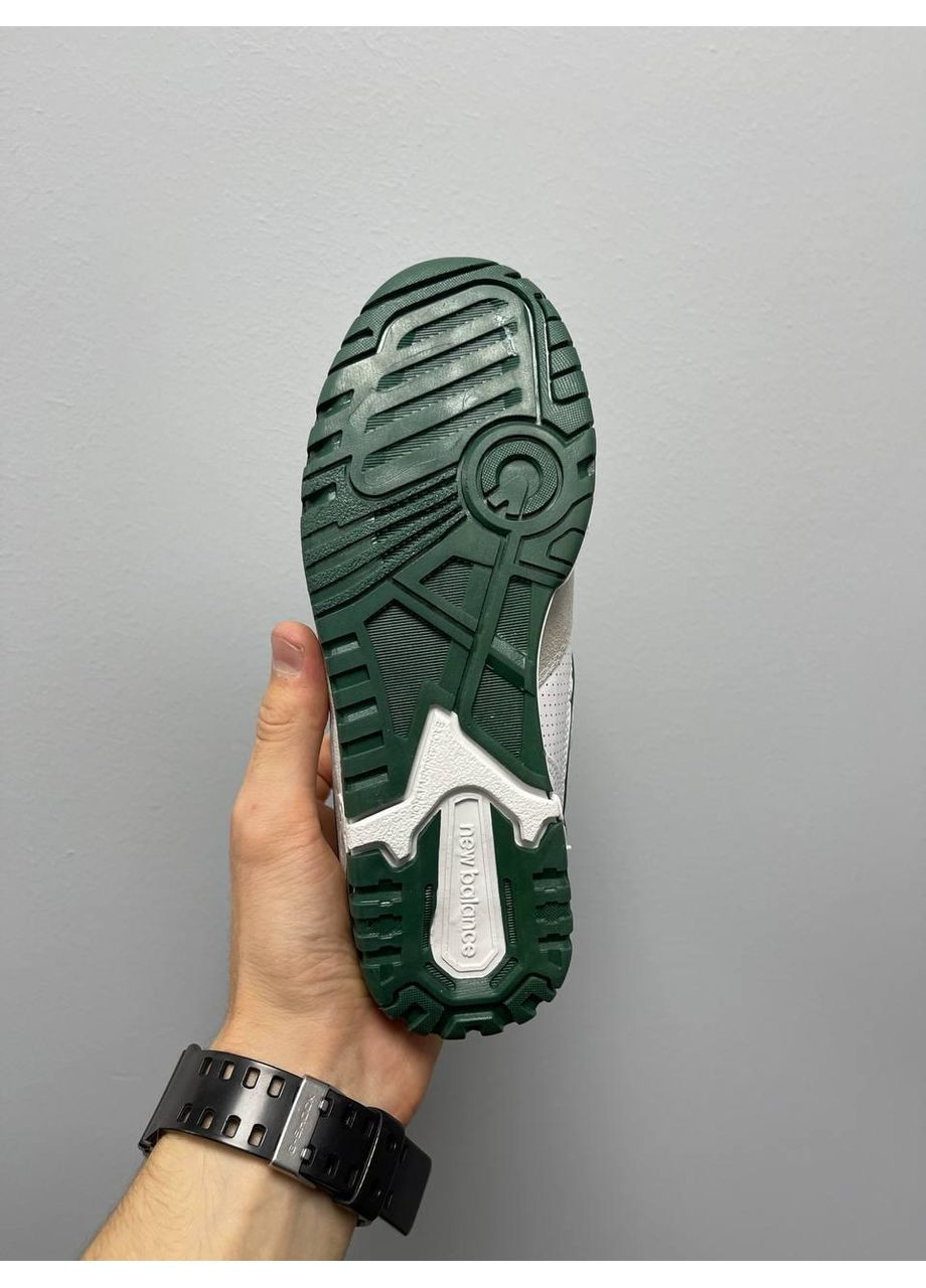 Сірі Осінні кросівки чоловічі new balance 550 green logo нью беланс 550 No Brand