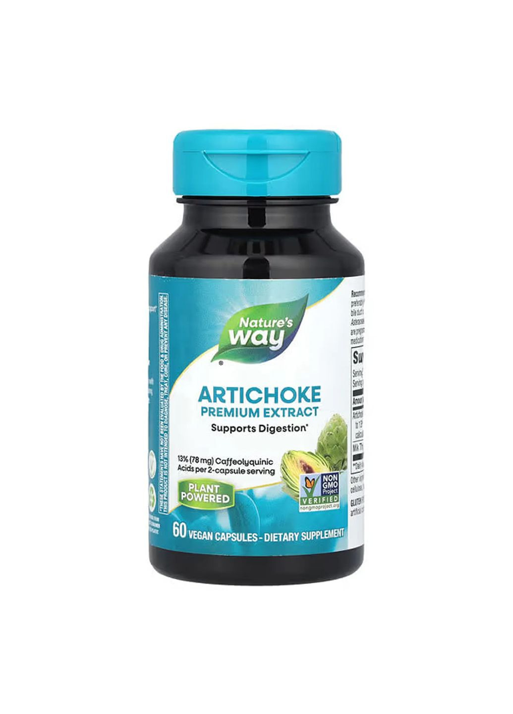 Биологически активная добавка для пищеварения веганская Артишок 60 капсул Nature's Way (367957641)