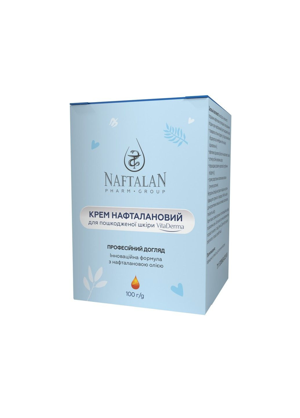 Крем нафталановий для пошкодженої шкіри VitaDerma 100мл Naftalan Pharm Group (346287299)