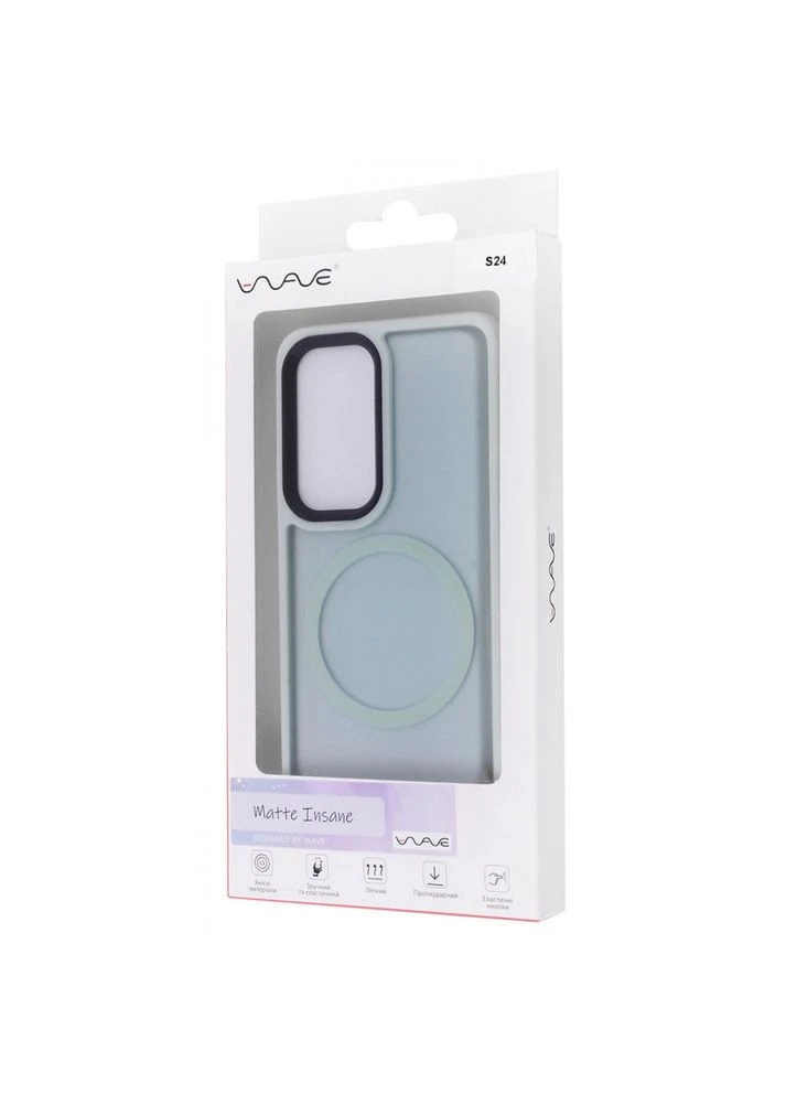 Чохол Matte Insane Case with Magnetic Ring для Samsung Galaxy S24/S25 Midnight blue Wave (379690924)