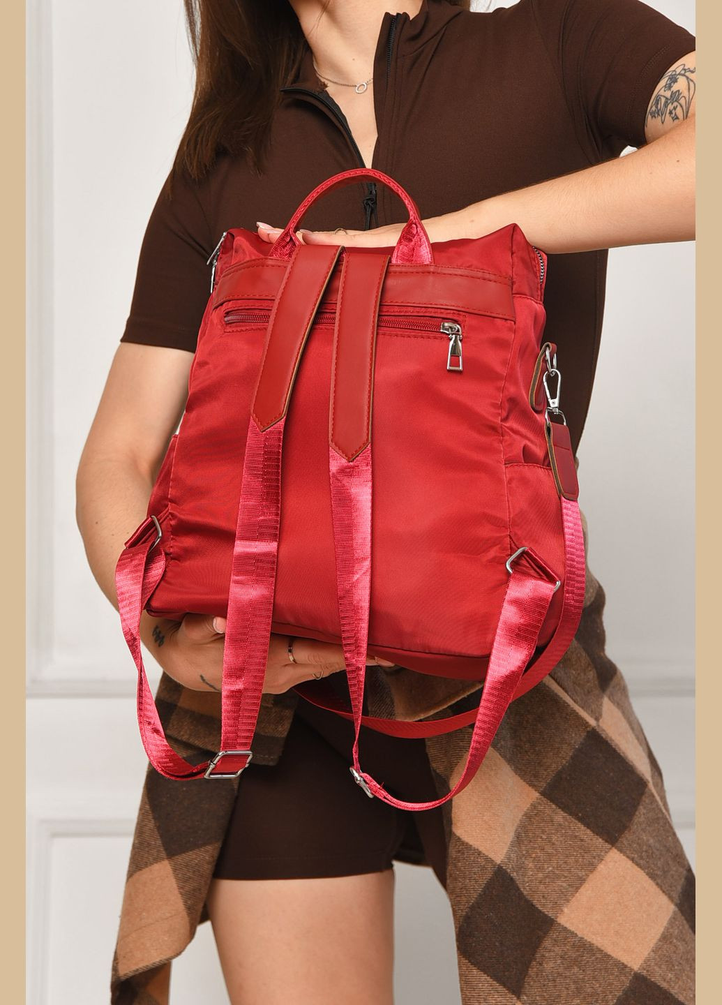 Рюкзак женский красного цвета Let's Shop (346815496)
