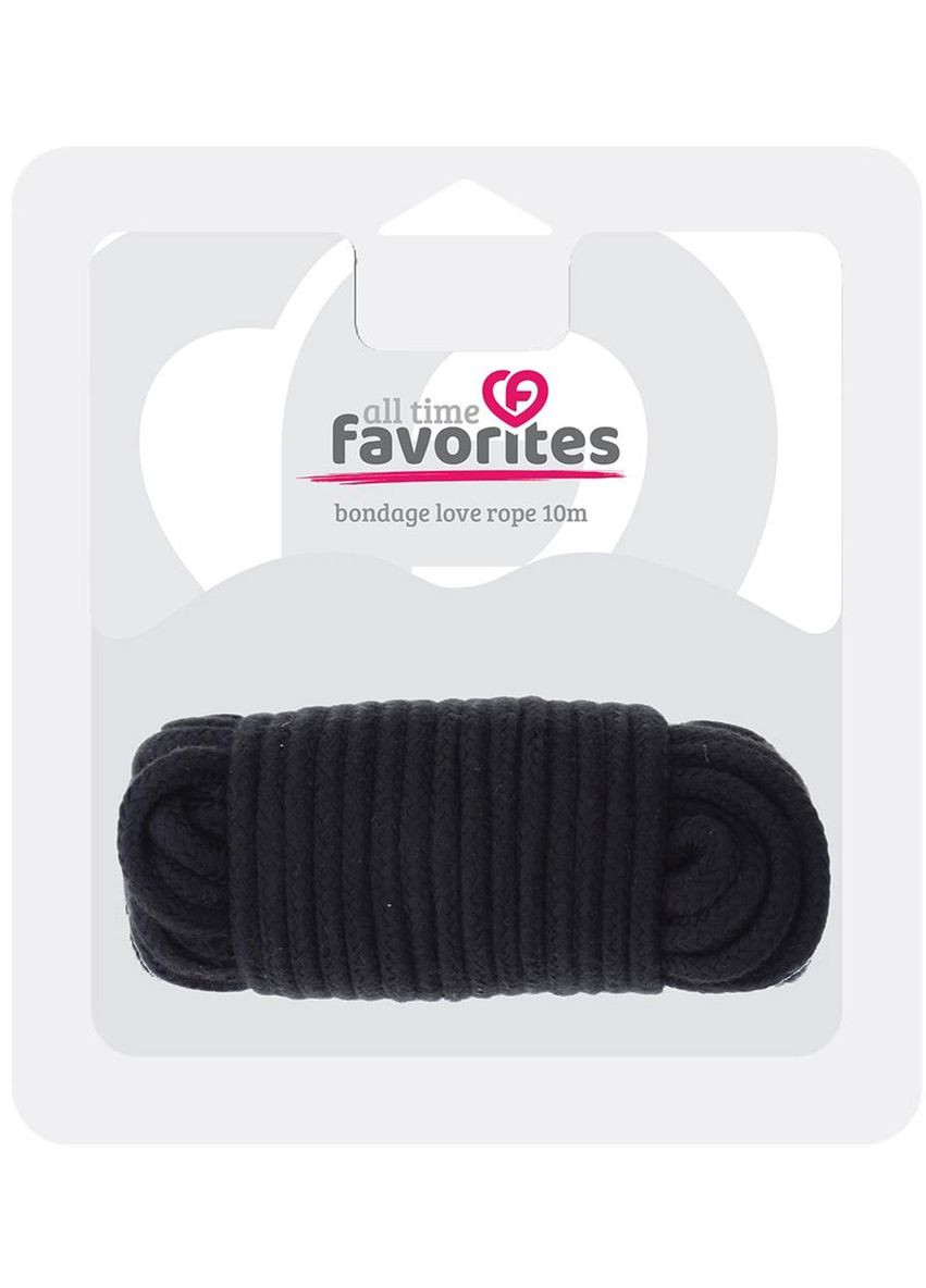 Мотузка для бондажу All Time Favorites чорна, 10 м Dream Toys (331169451)