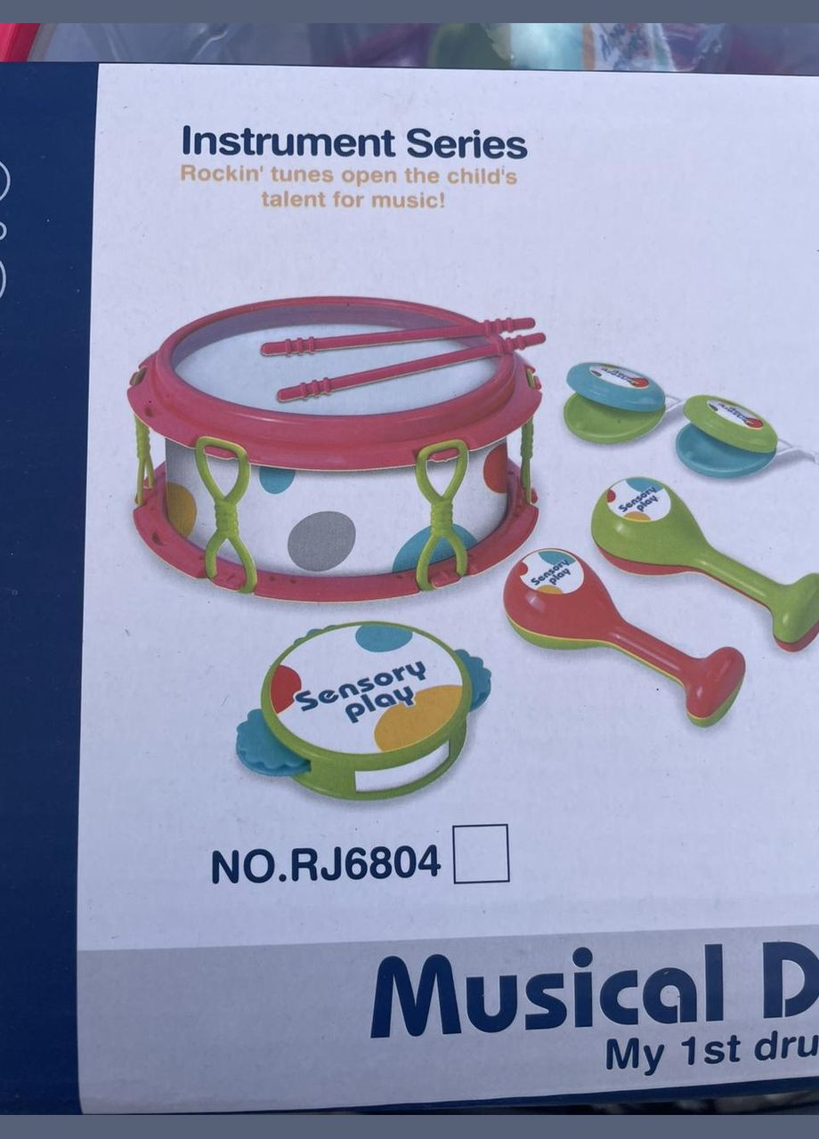 Набір музичних інструментів, БАРАБАН дитячий RJ6804, для дітей 🥁🎵🎺 No Brand (340959915)