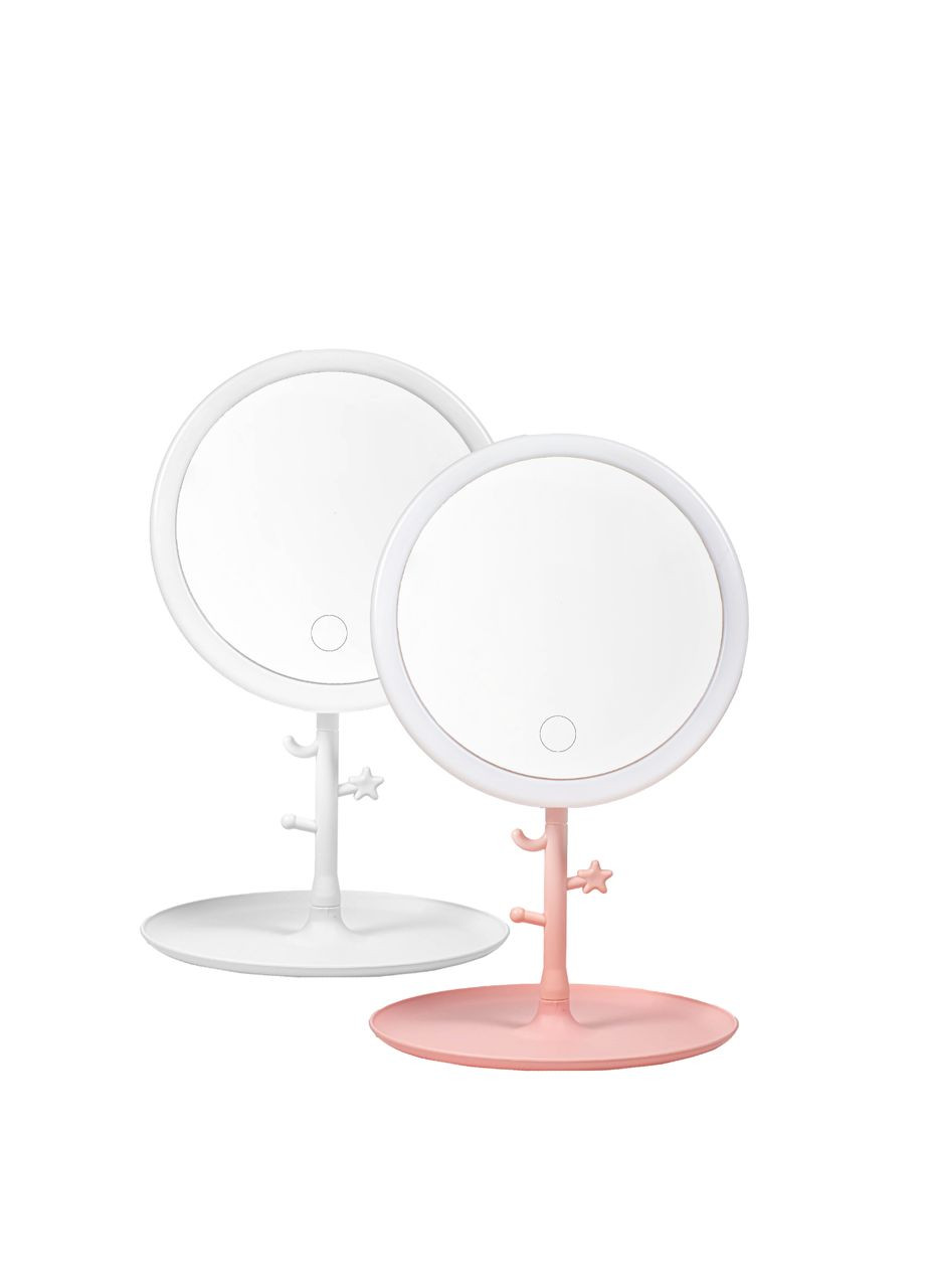 Зеркало c ledподсветкой для макияжа косметическое настольное AY001-1 (JF115) No Brand (302723535)