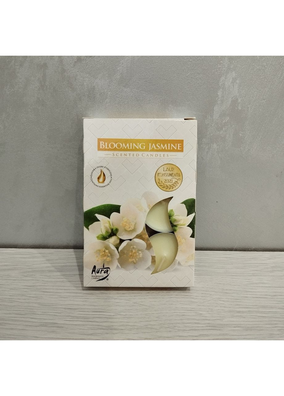 Свеча чайная ароматическая цветущий жасмин 6 шт. Bispol (370203583)