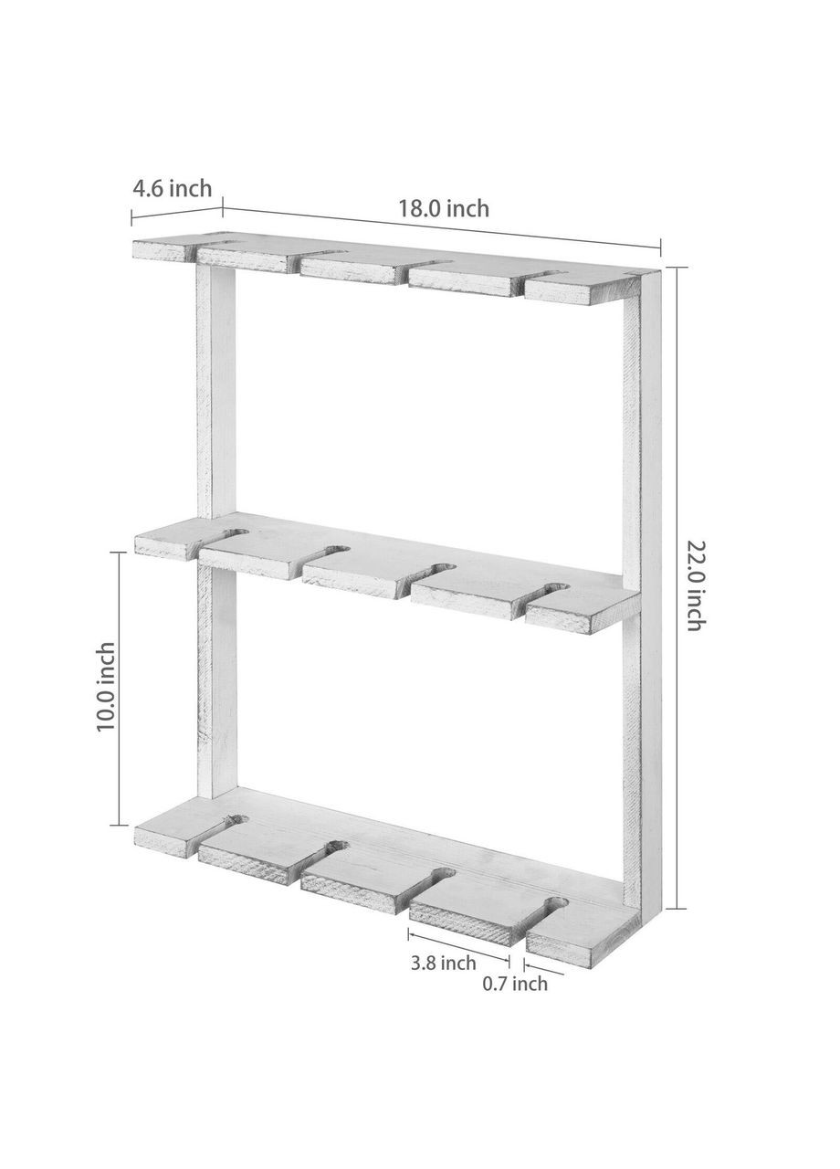 Полка для бокалов из дерева Граус латте (ОБС-000216) No Brand (327423910)