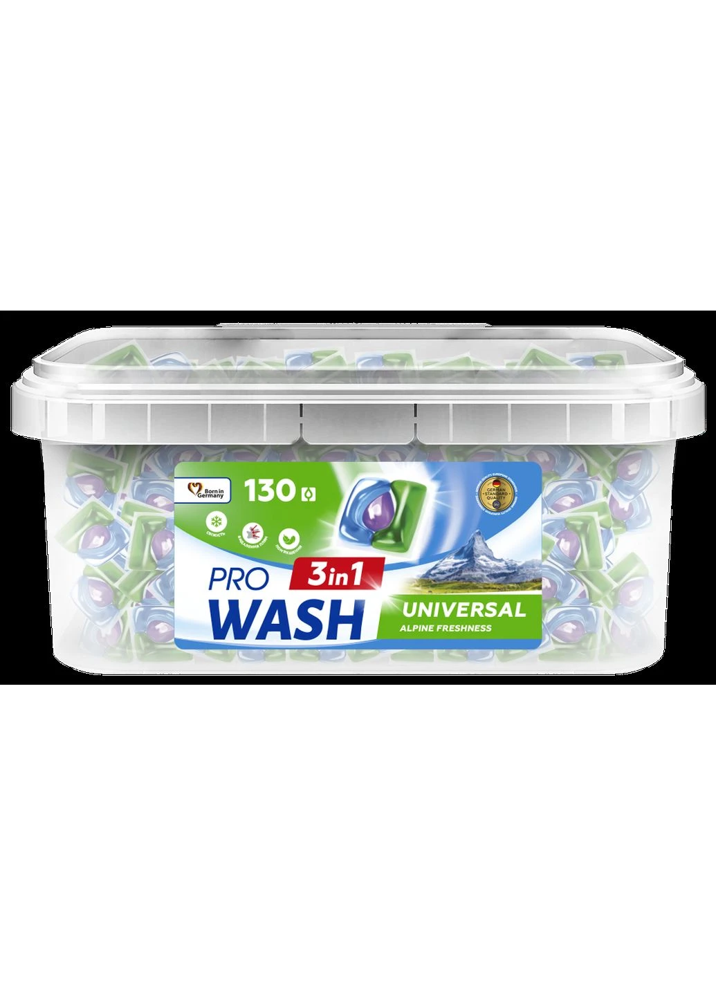 ProWash засіб д/прання у вигляді капсул 130шт Альпійська свіжість Pro Wash (372146905)