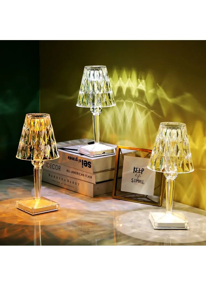 Настільна лампа Diamond Design Сучасний світлодіодний LED Light Touch USB Domotec (363832350)