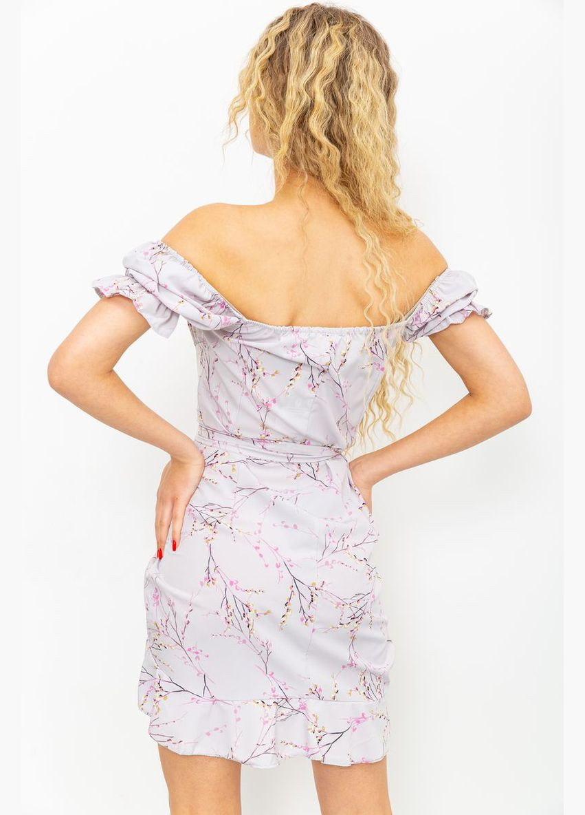 Комбінована сукня з квітковим принтом, колір оливковий, Ager