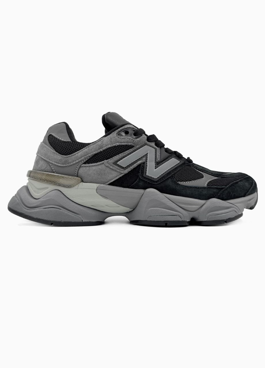 Сірі всесезонні жіночі кросівки new balance black grey No Brand 9060
