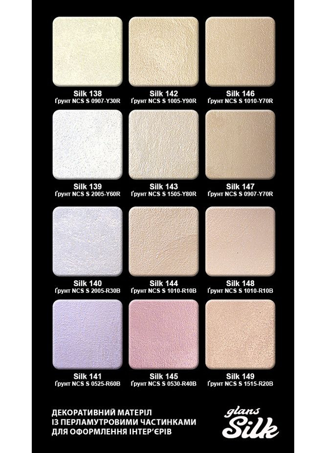 Декоративная краска Мокрый шелк ® Silk Glans с шелковистым блеском и перламутровым эффектом серебряная 2,5 л (3 кг) AURA (360881153)
