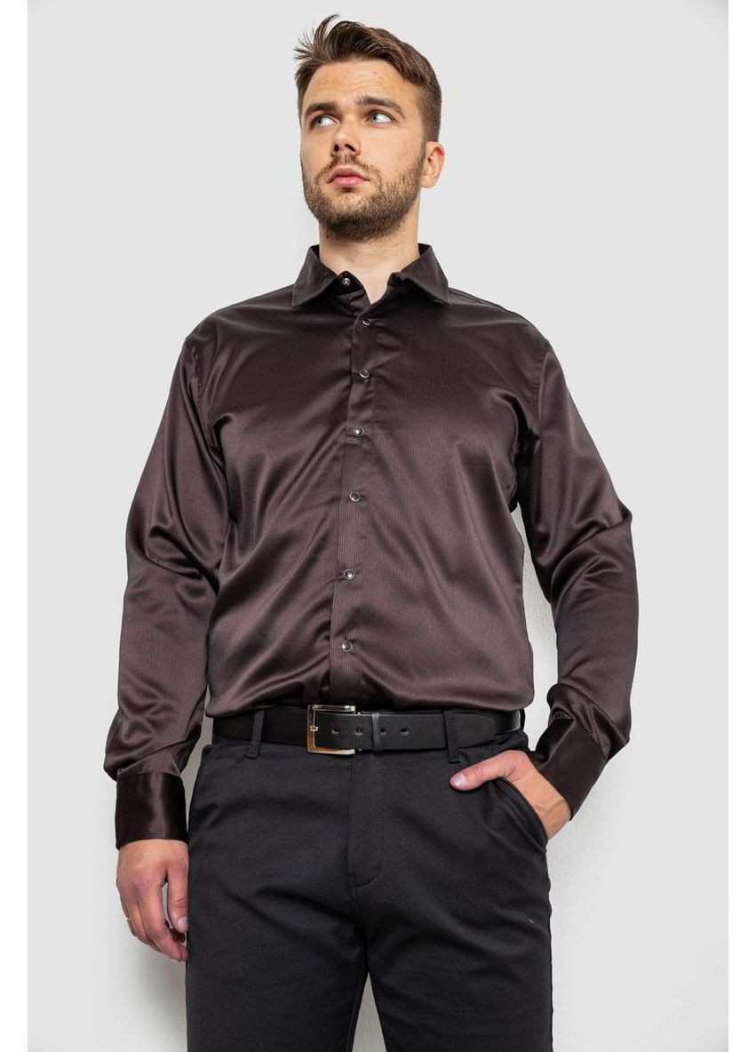 Коричневая повседневный рубашка в полоску Ager