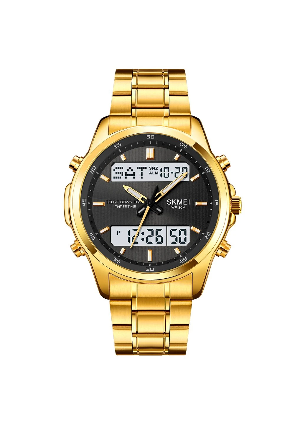 Мужские часы 2049GDWT Gold-White (A-045414) Skmei (368994594)