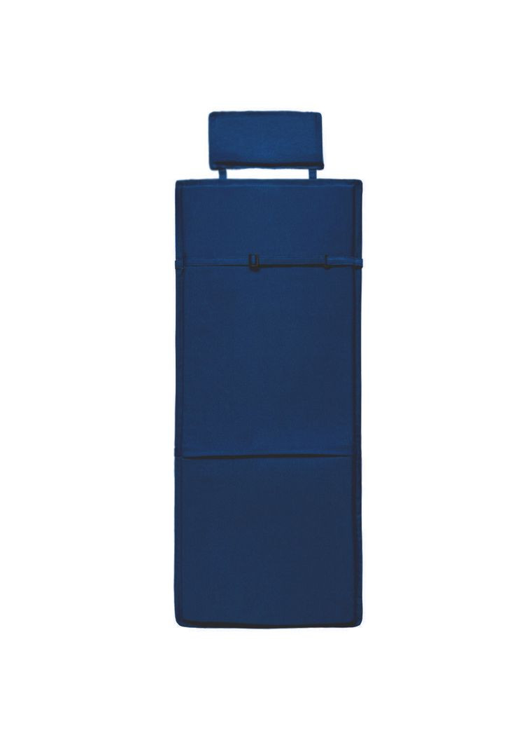 Матрац на шезлонг з підголівником 190х60х3 см темно-синій No Brand (331770579)