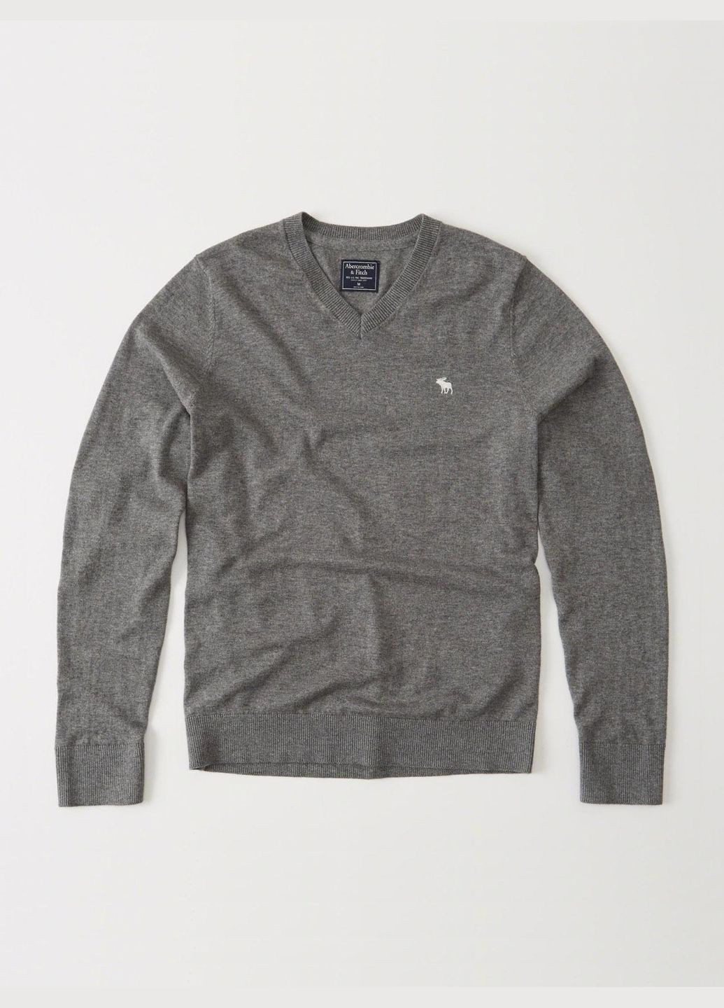 Серый демисезонный свитер мужской - свитер af6241m Abercrombie & Fitch