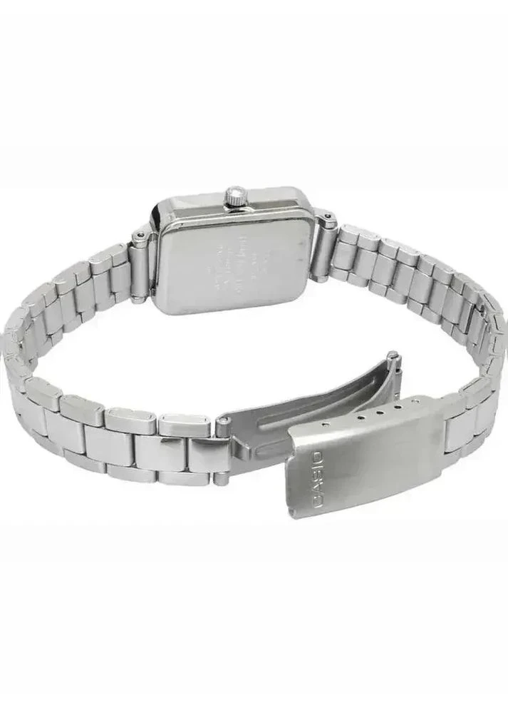 LTP-V009D-7E — женские кварцевые часы, сталь, белый циферблат, 30 WR Casio (392111001)