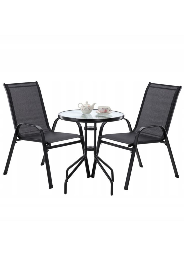 Комплект садових меблів GardenLine Majorka-2 Black No Brand (352011024)