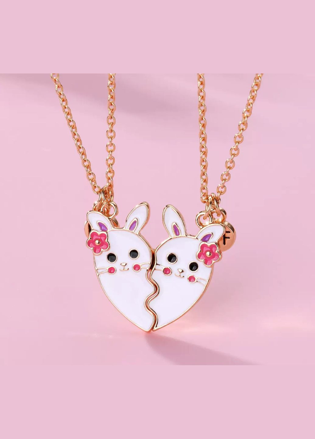 Парні кулони "Зайчики" Золотисті No Brand (333163715)