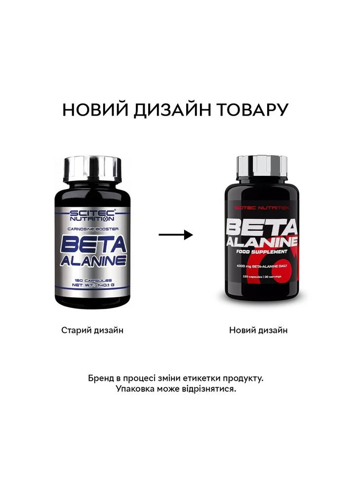 Амінокислота Beta Alanine, 150 капсул Scitec Nutrition (376170015)
