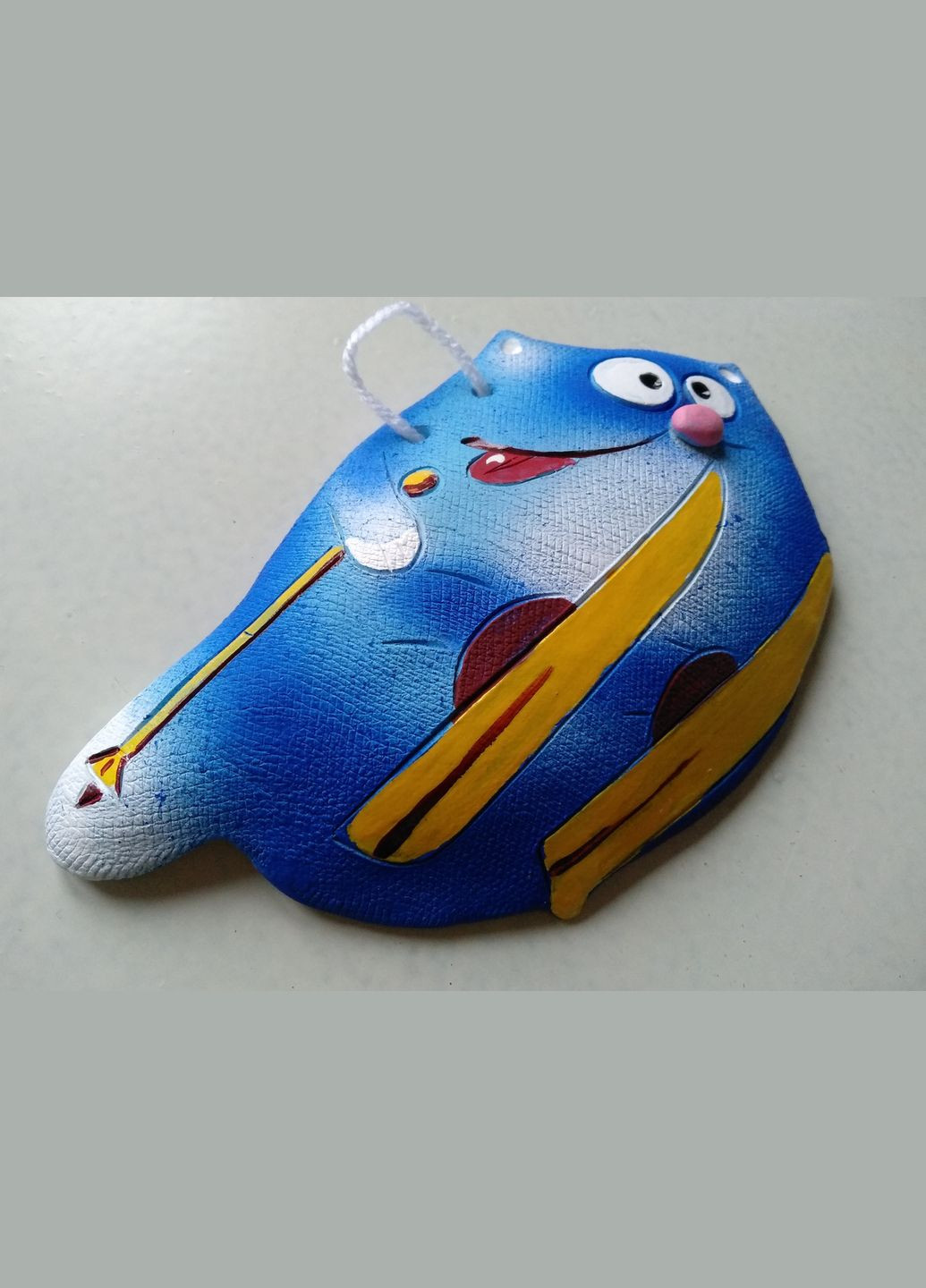 Керамическое настенное панно "Зимний Кот" Коти&Ангели (315049152)