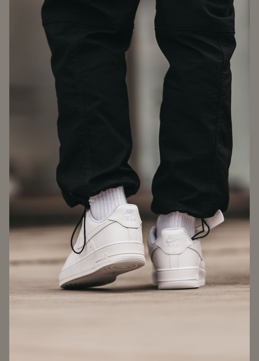 Білі Осінні кросівки чоловічі і жіночі nike air force 1 '07 premium white | найк аір форс 1 преміум білі No Brand