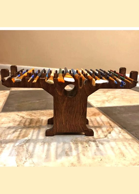 Органайзер для пензлів з дерева Паліде капучино (КСТ-001309) No Brand (328912278)