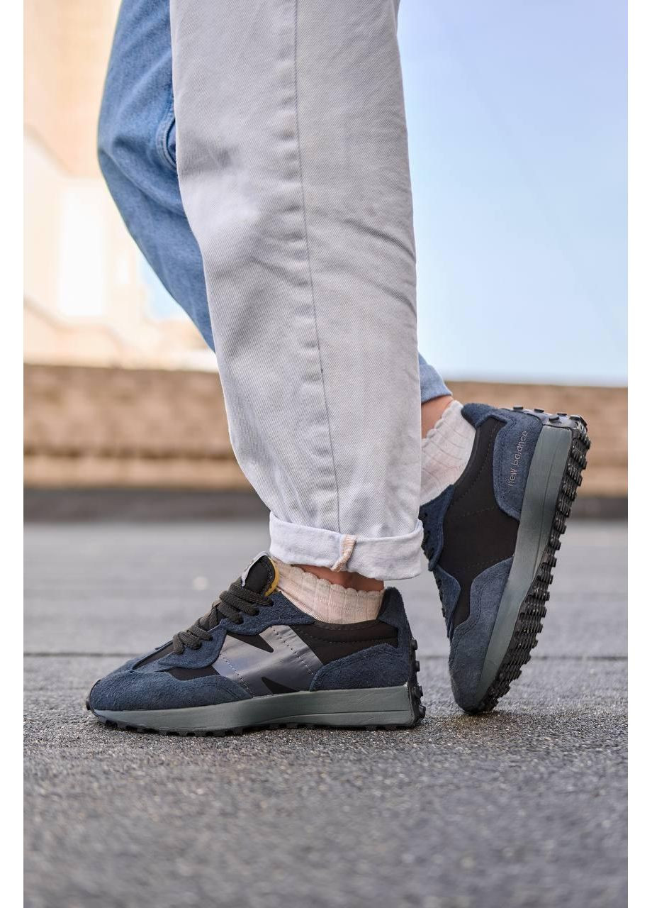 КРОСІВКИ ЖІНОЧІ NEW BALANCE 327 DARK BLUE НЬЮ БЕЛАНС 327 No Brand сині демісезони (367175647)