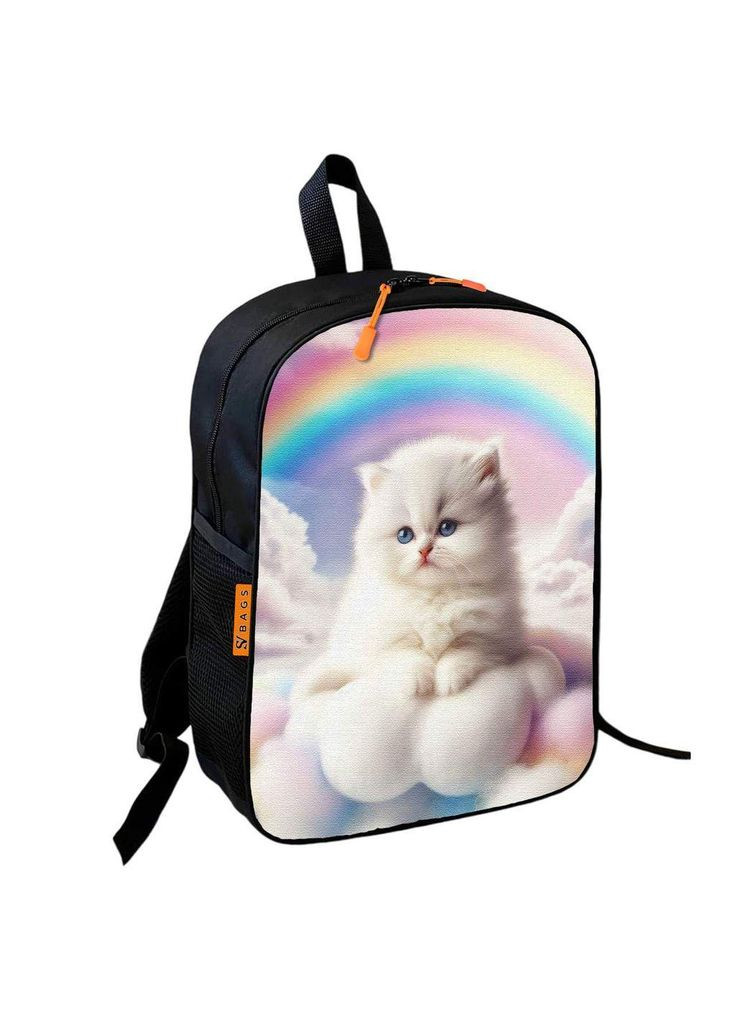 Рюкзак шкільний дитячий 36х27см з котиком на хмаринці, принтом кошеняти для хлопчика/дівчинки (0691) (1329419) Brand (373263181)